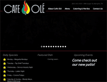 Tablet Screenshot of cafeolememphis.com